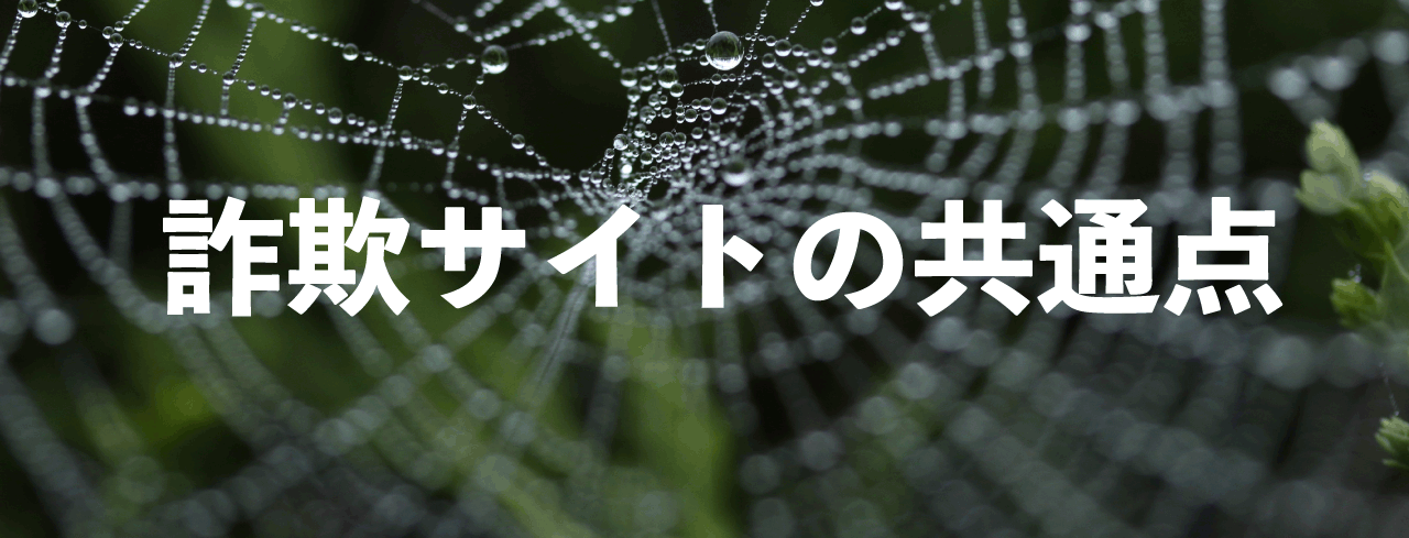 詐欺サイトの共通点